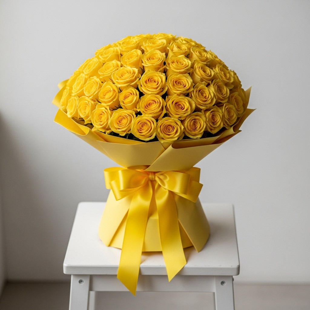 Bloom of Success-101 Yellow Roses