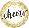 Cheers Gold Glitter Dots