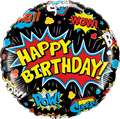 Birthday Super Hero Black