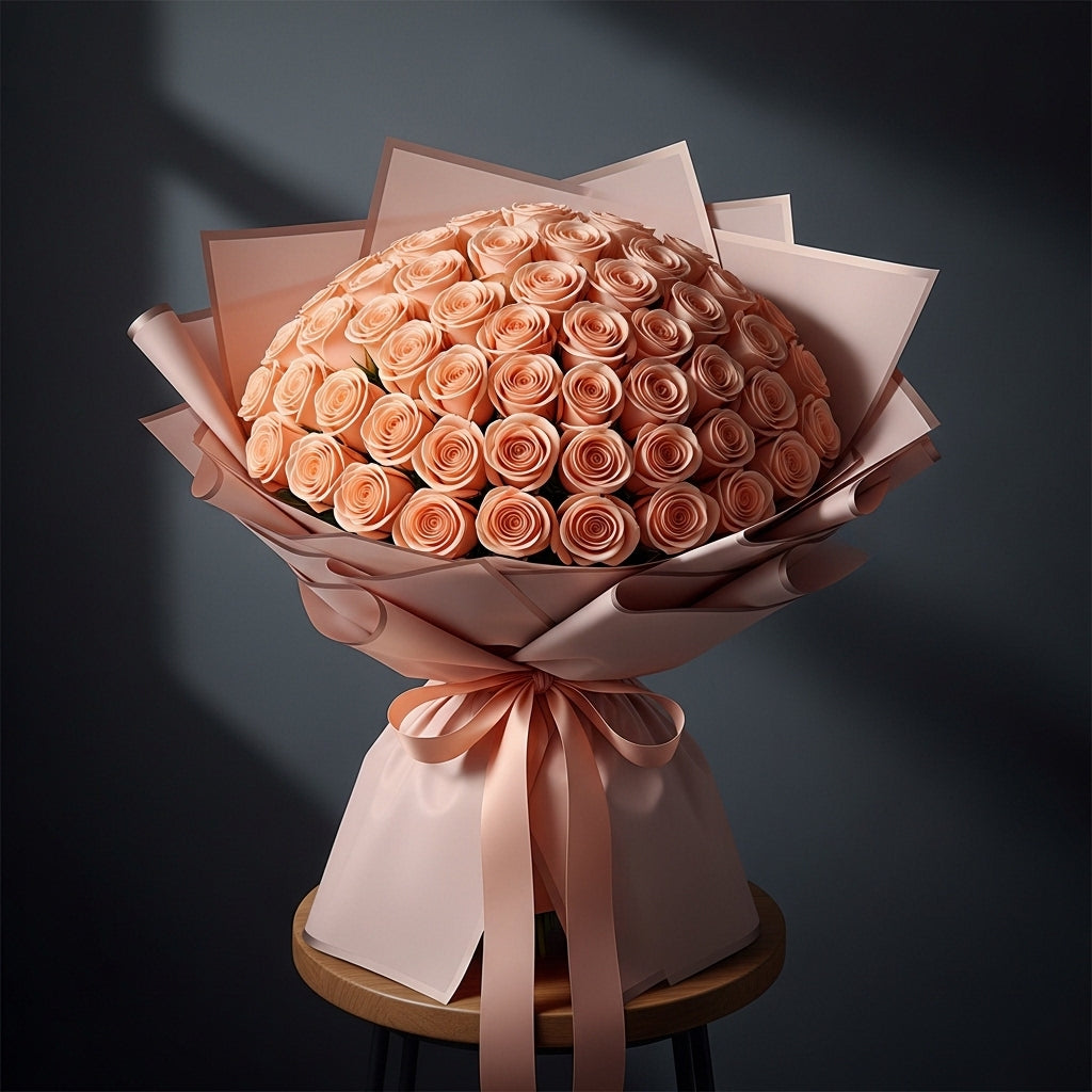 Celebration in Peach-151 Peach Roses