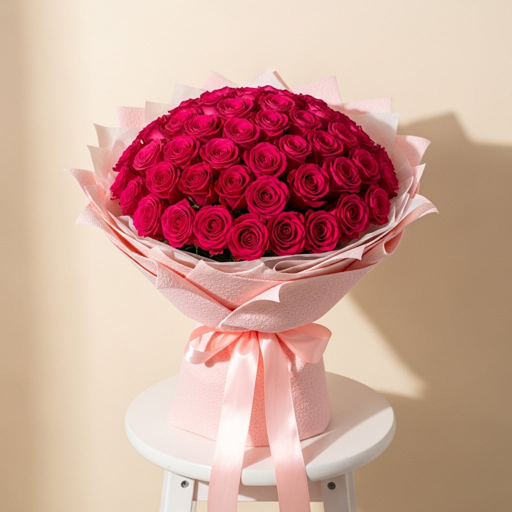Birthday Blush of 151 Pink Roses