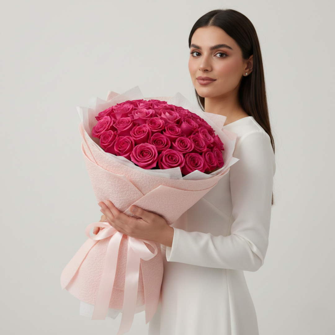 Birthday Blush of 151 Pink Roses