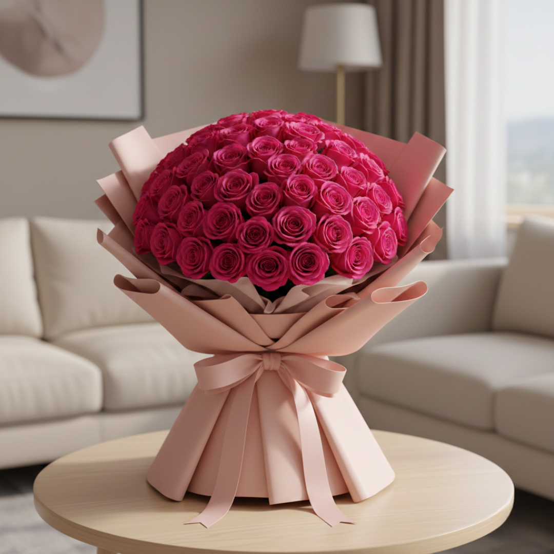 Celebration in Pink-200 Pink Roses