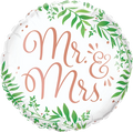 Mr. & Mrs. Elegant Greenery Balloon