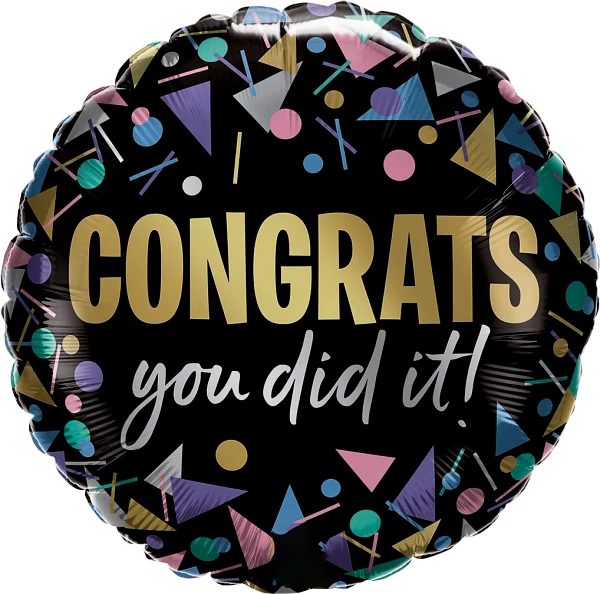 Congrats You Did It Metallic