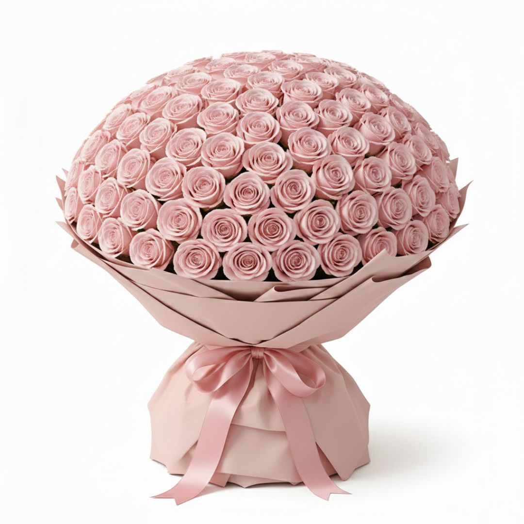 Sweet Surprise of 500 Light Pink Flowers For Her