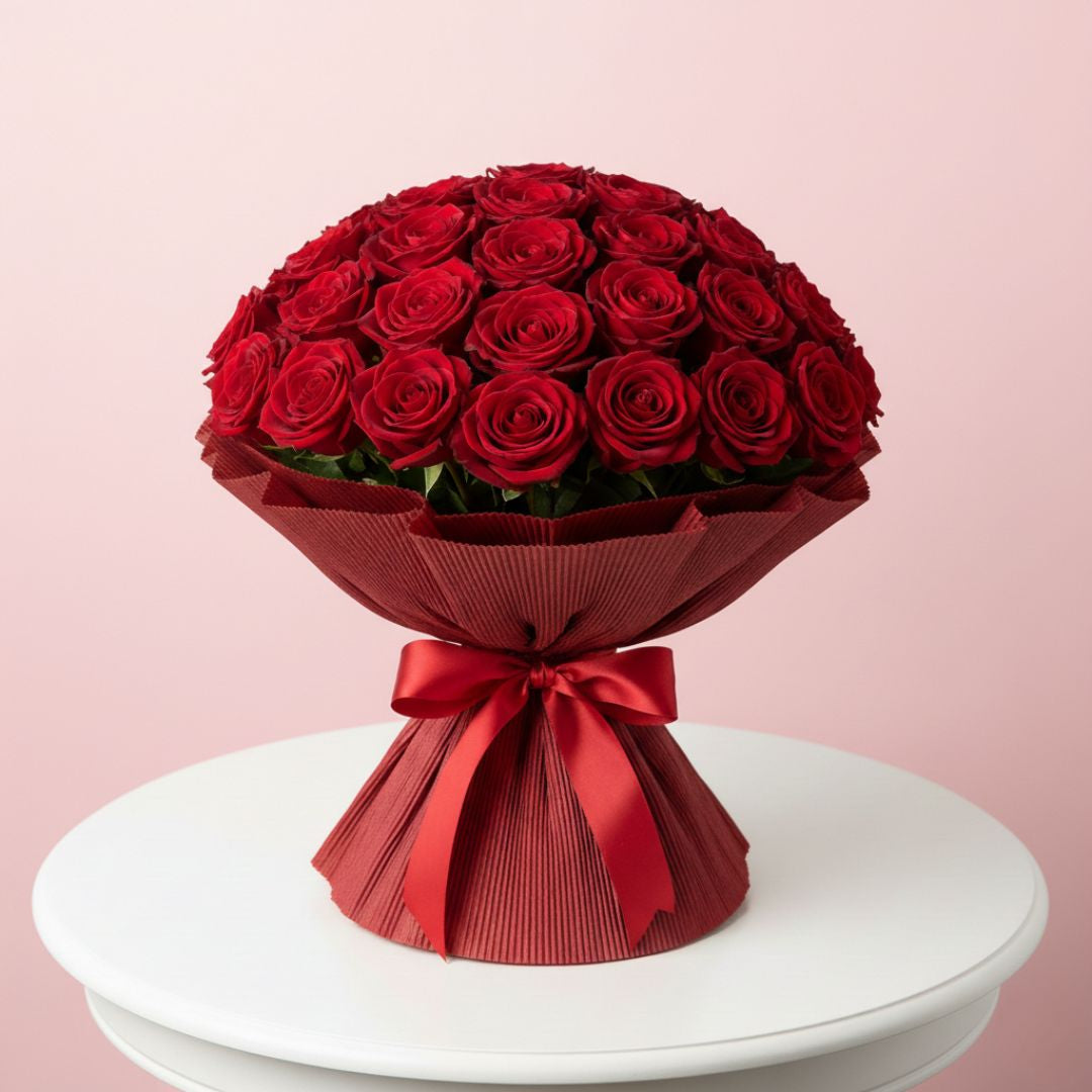 Love Notes in 51 Red Roses