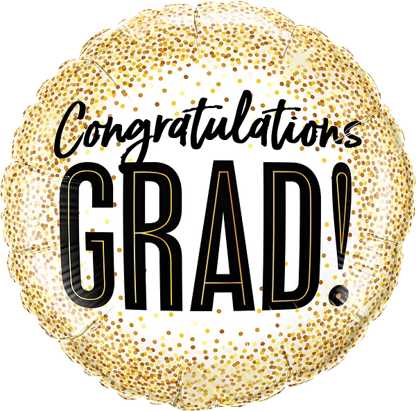 Grad Gold Glitter Dots