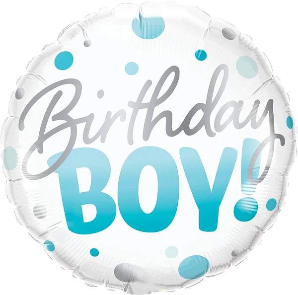 Birthday Boy Blue Dots