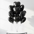 Black Luxe Heart Balloons