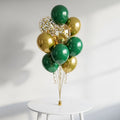 Emerald Green & Gold Celebration Balloons