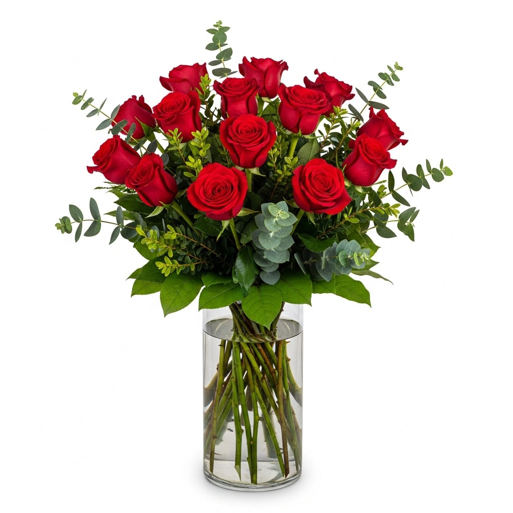 Endless Love – 14 Red Roses Vase