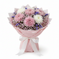 Gentle Charm – Pink & White Chrysanthemums Bouquet
