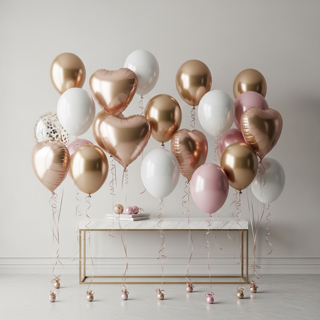 GoldPink Balloons