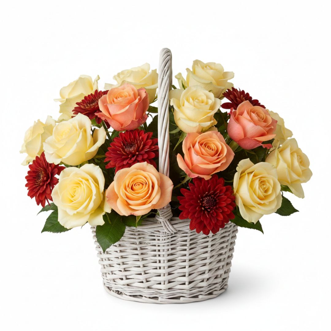 Valentine's Golden Blush Basket