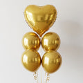 Golden Heart Balloon Set