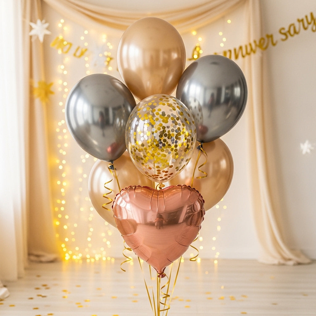 Golden Romance Balloons