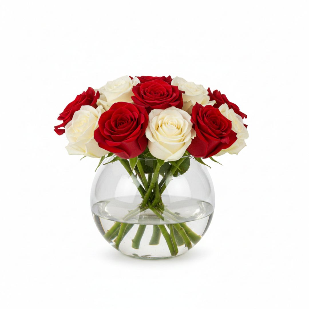 Haarmony of Heart Glass Vase