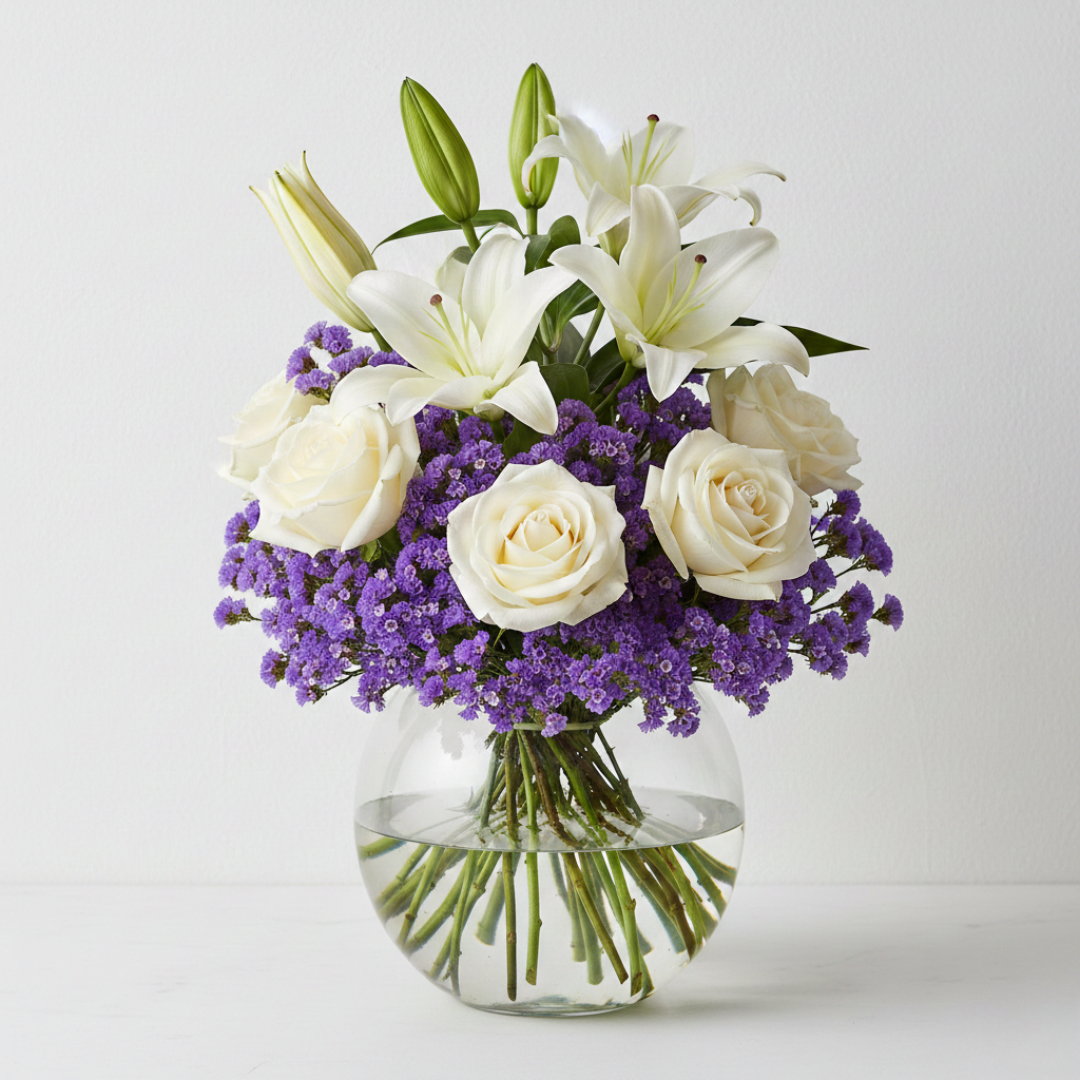 Ivory Amethyst Elegance