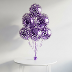Purple Confetti Balloon Set