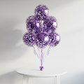 Purple Confetti Balloon Set