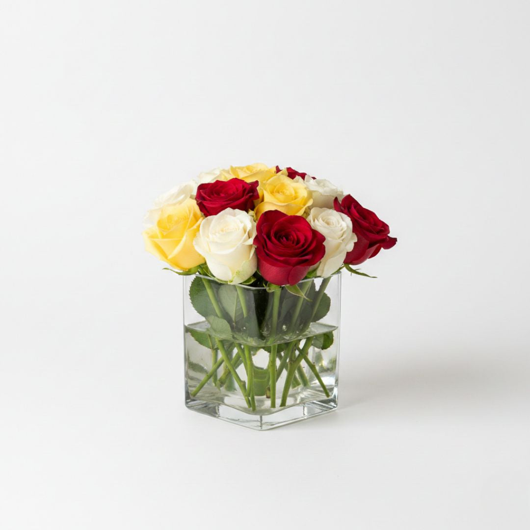 Sunset Love Glass Vase