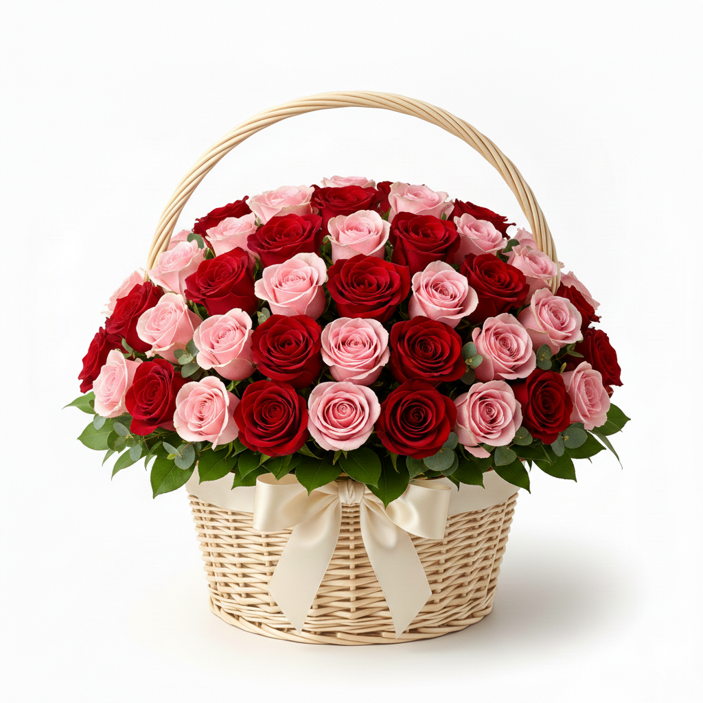Timeless Love Basket – 30 Roses