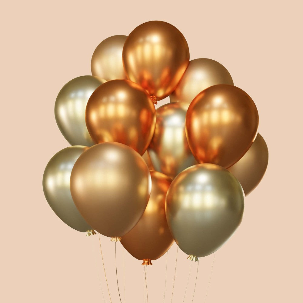 Golden Chrome Balloons