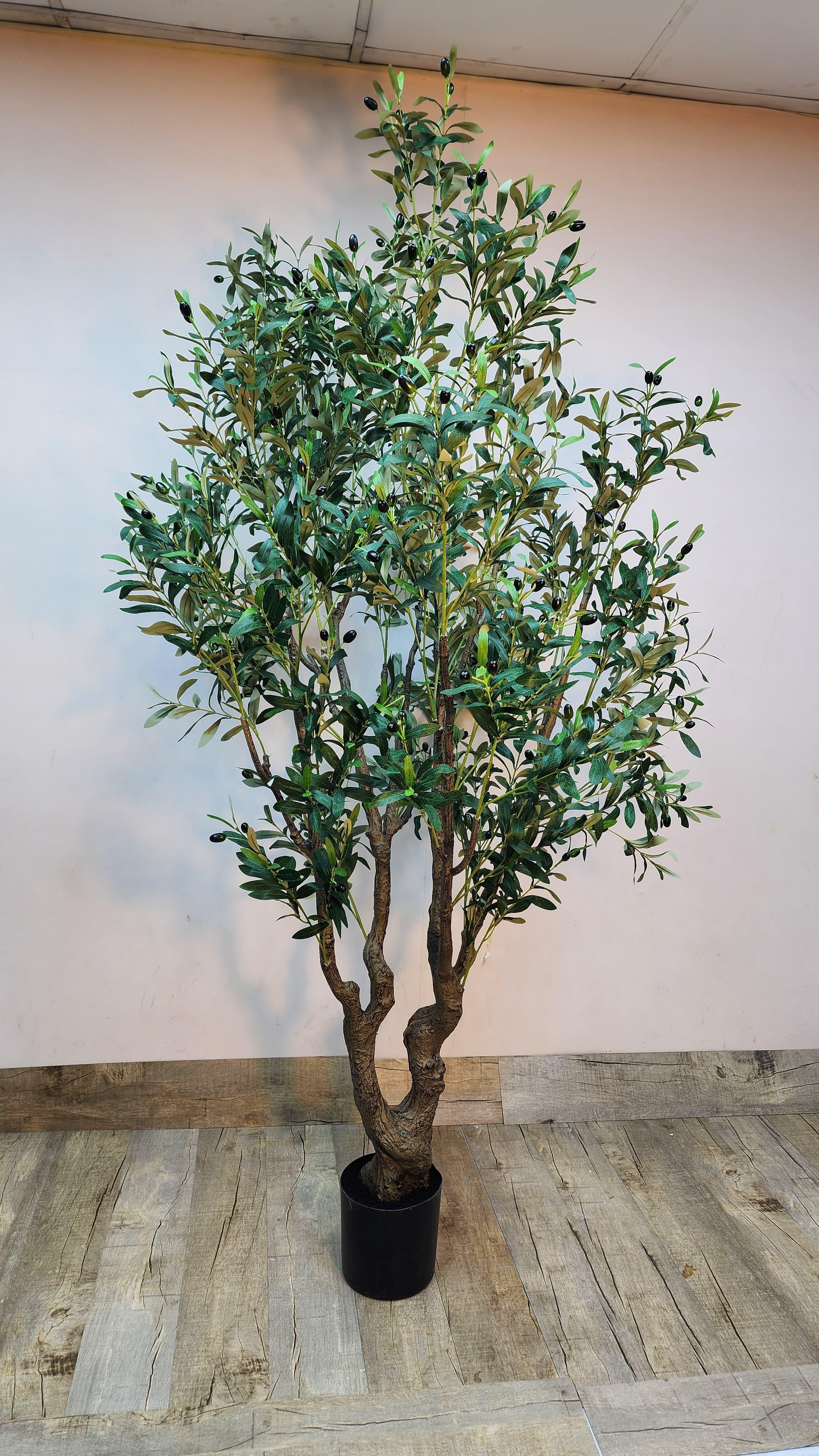 210cm Premium Faux Olive Tree – Grand Mediterranean Style